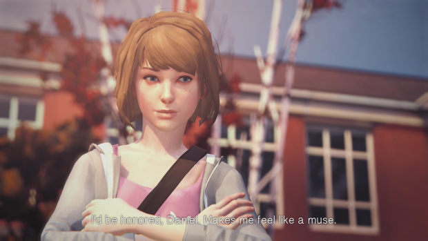 Max vor der Blackwell Academy (Screenshot: Golem.de)